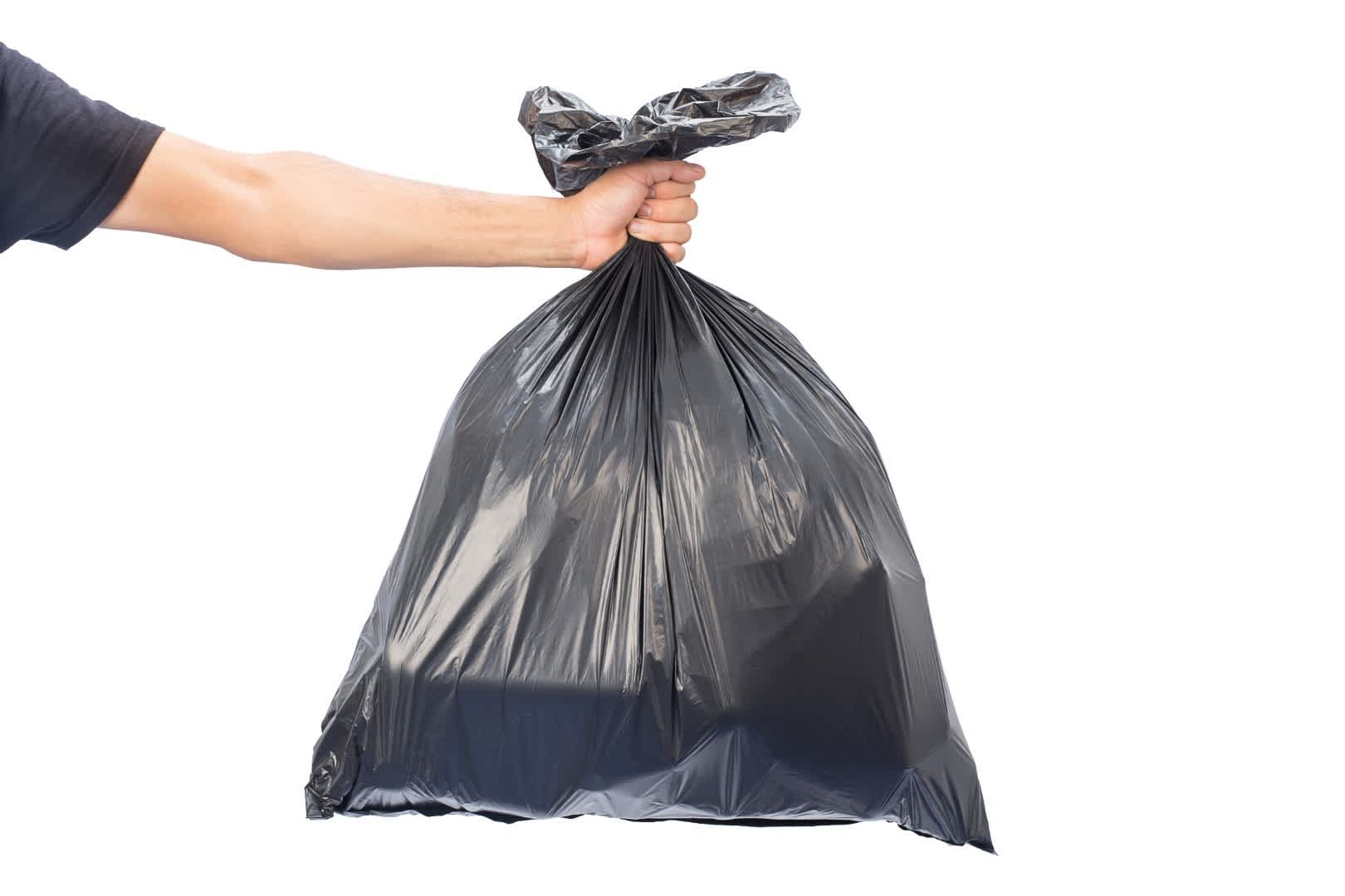 Plastic fetish trash bag