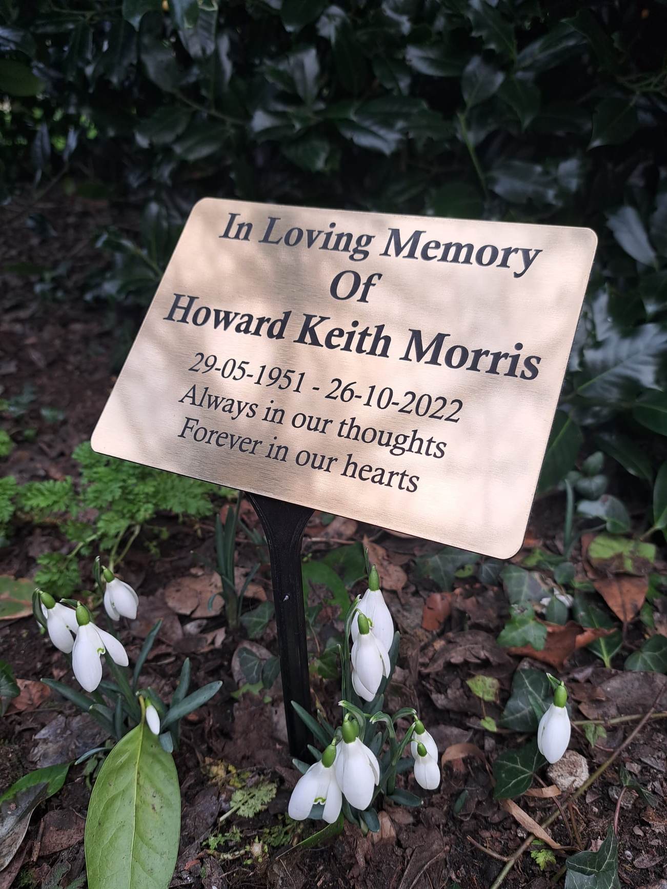 Personalised Memorial Plaque Grave Plaque Memory Tree Marker