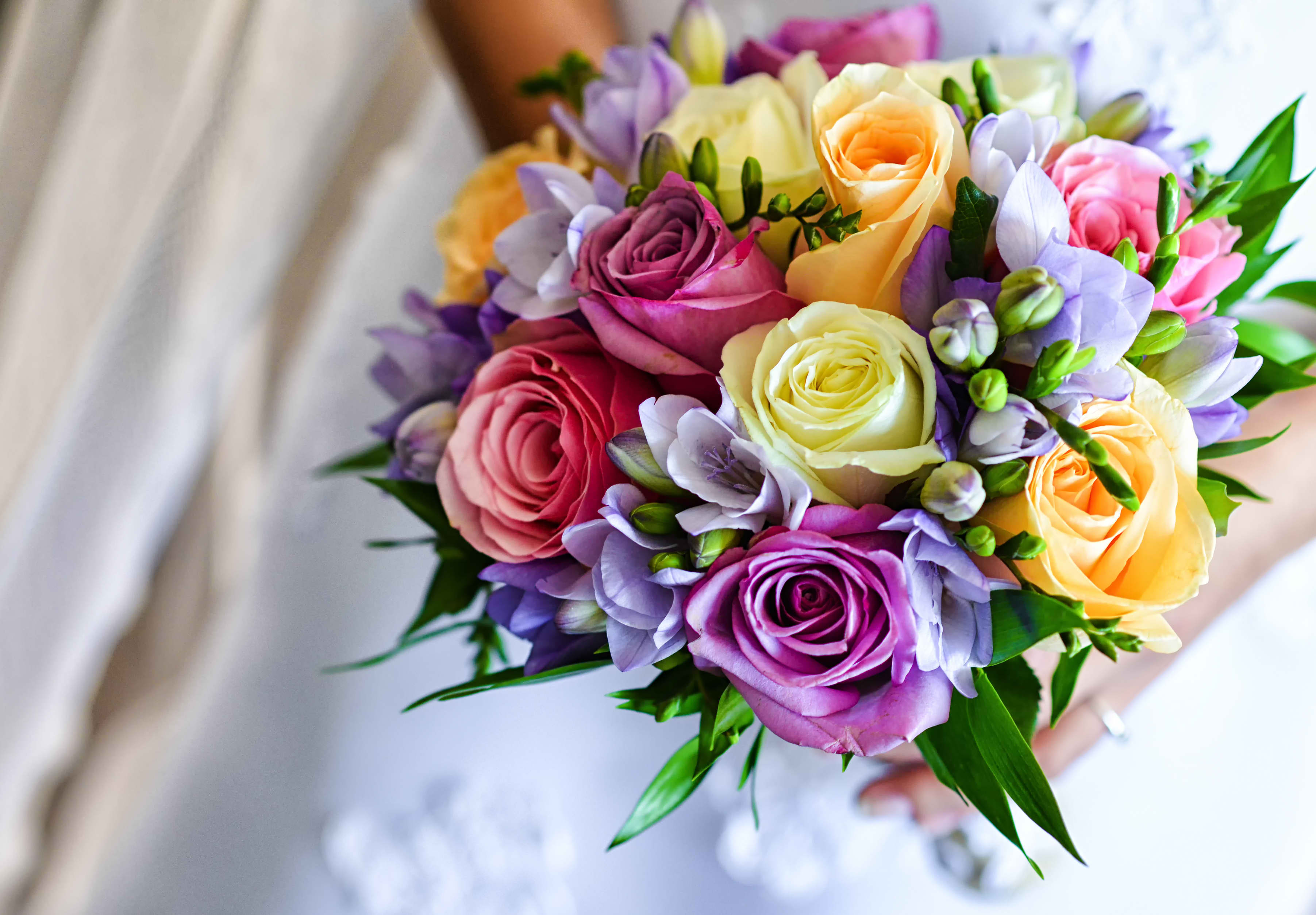 Bouquet перевод. Букет невесты "фрезия". Разноцветный букет. Букет роз.