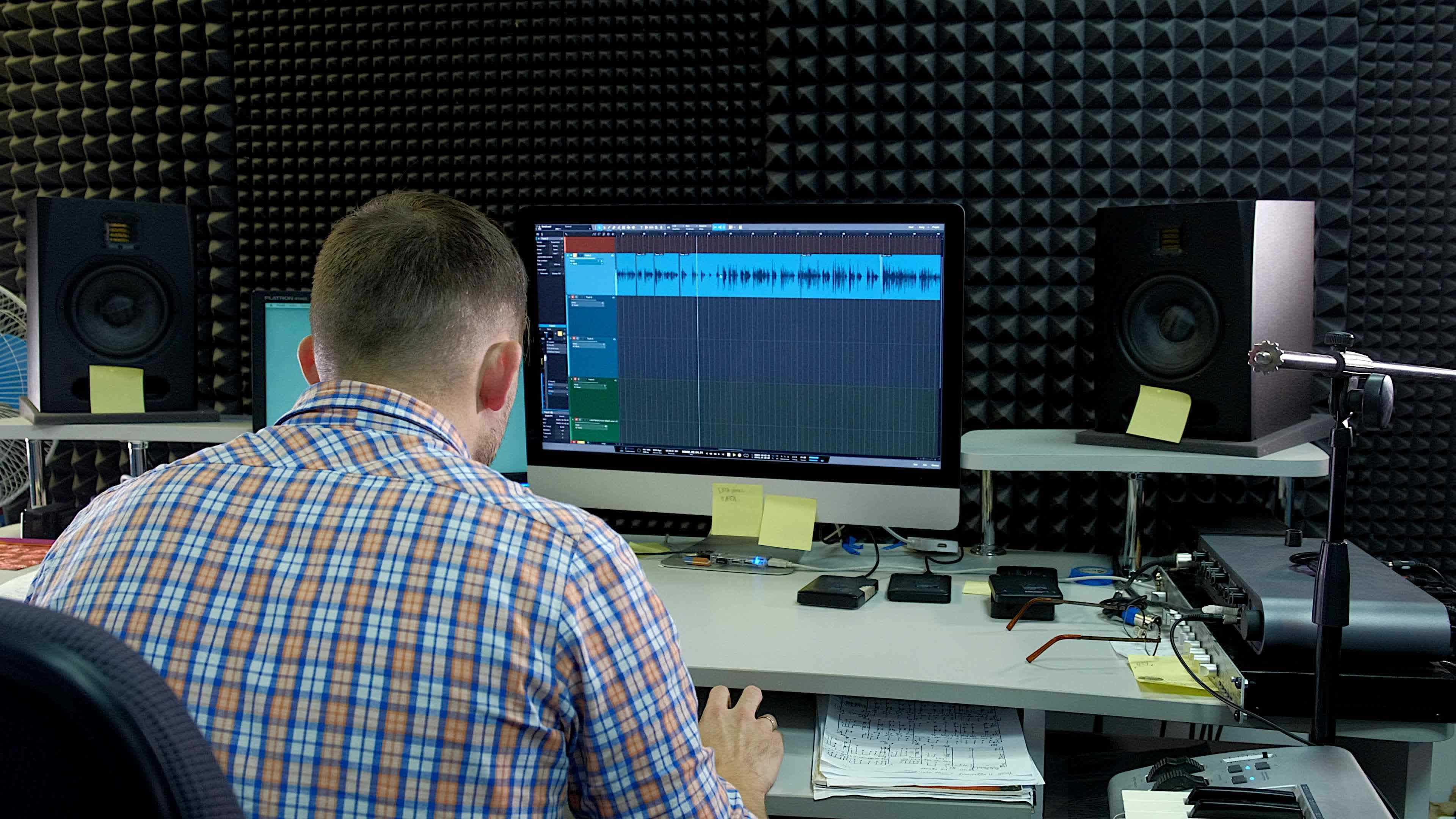 Recording studio interior for L2 Studio