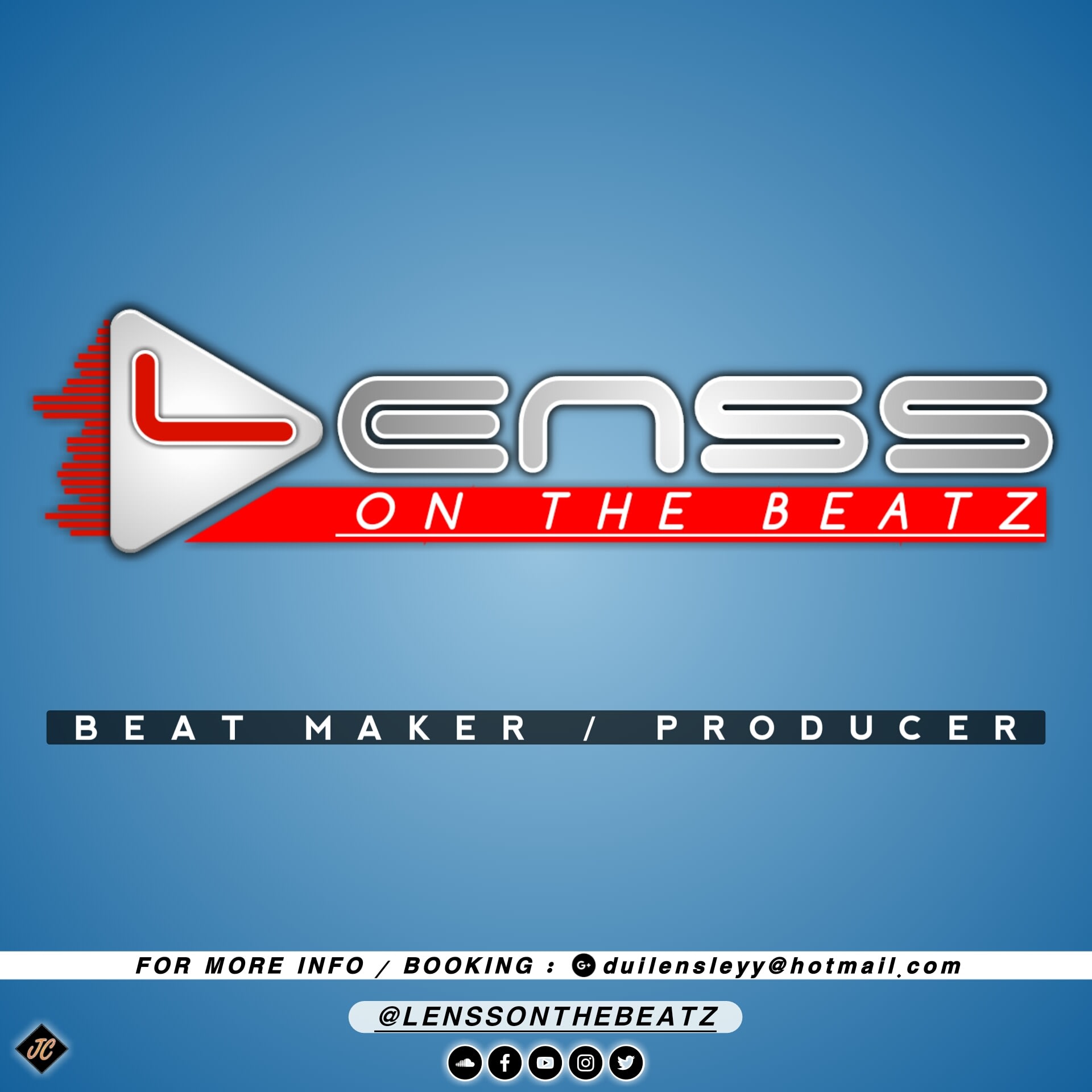 Recording studio interior for Lenss On The Beatz