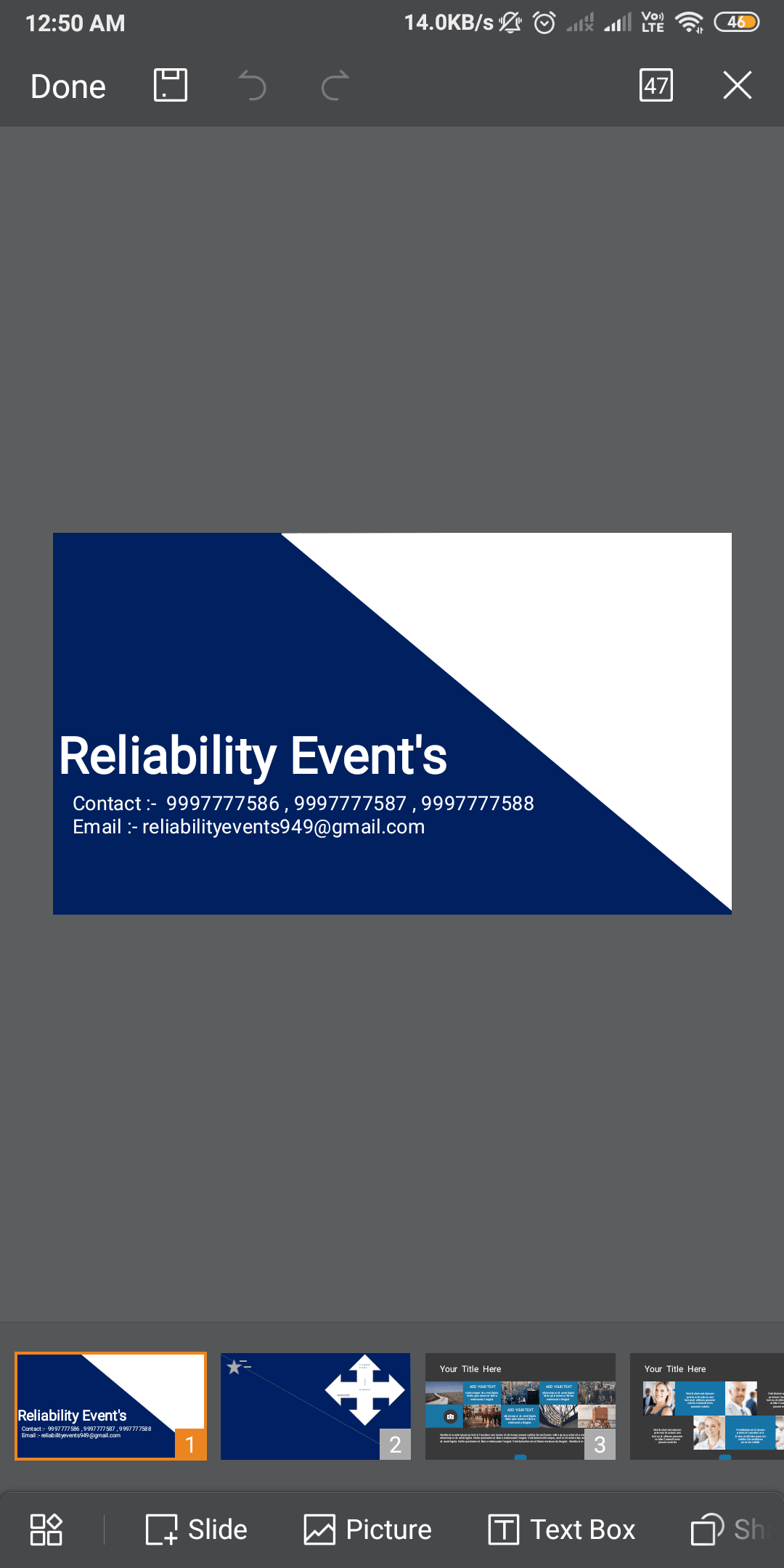 Reliability Event's & Promotion