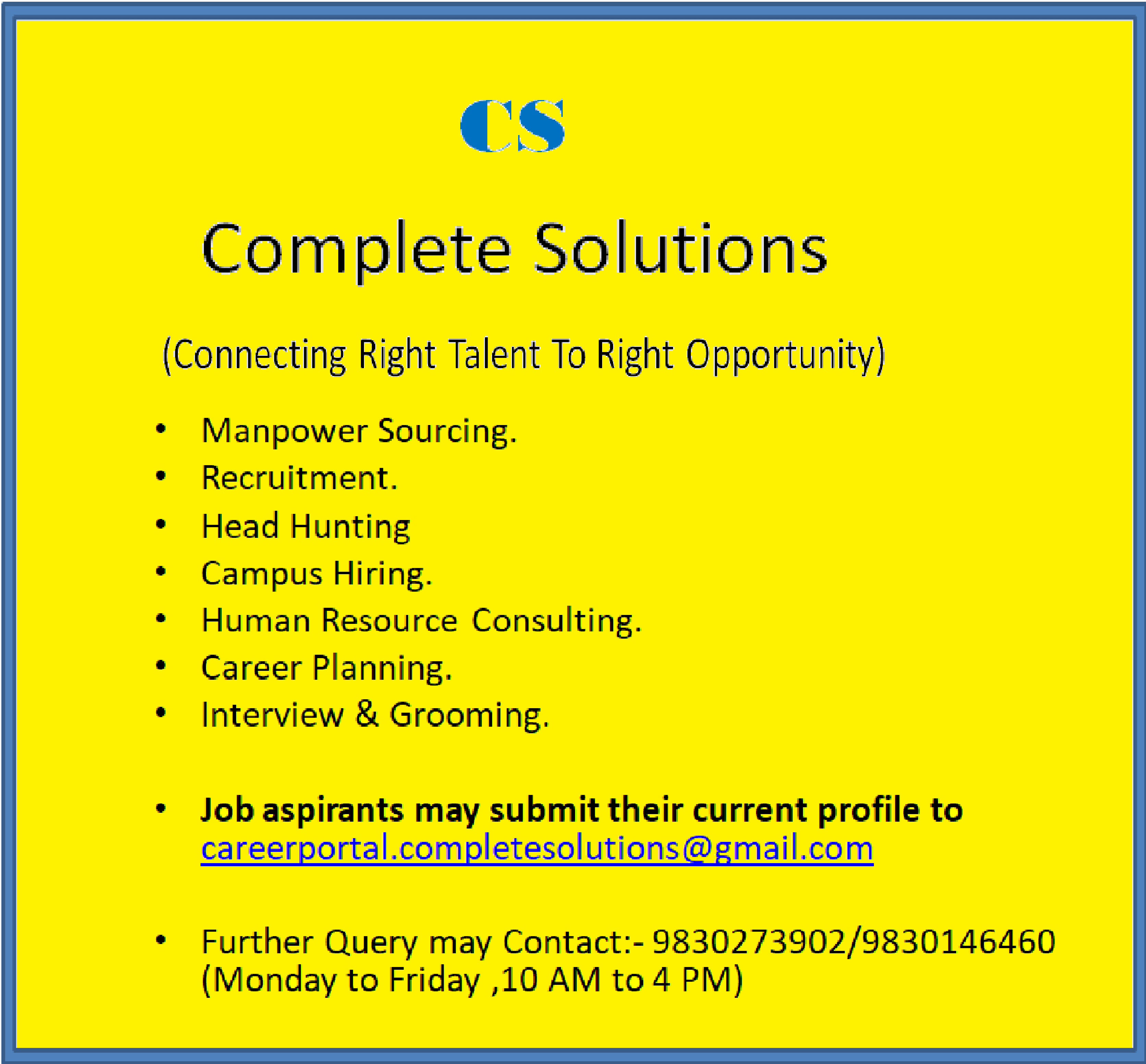 Complete Solutions