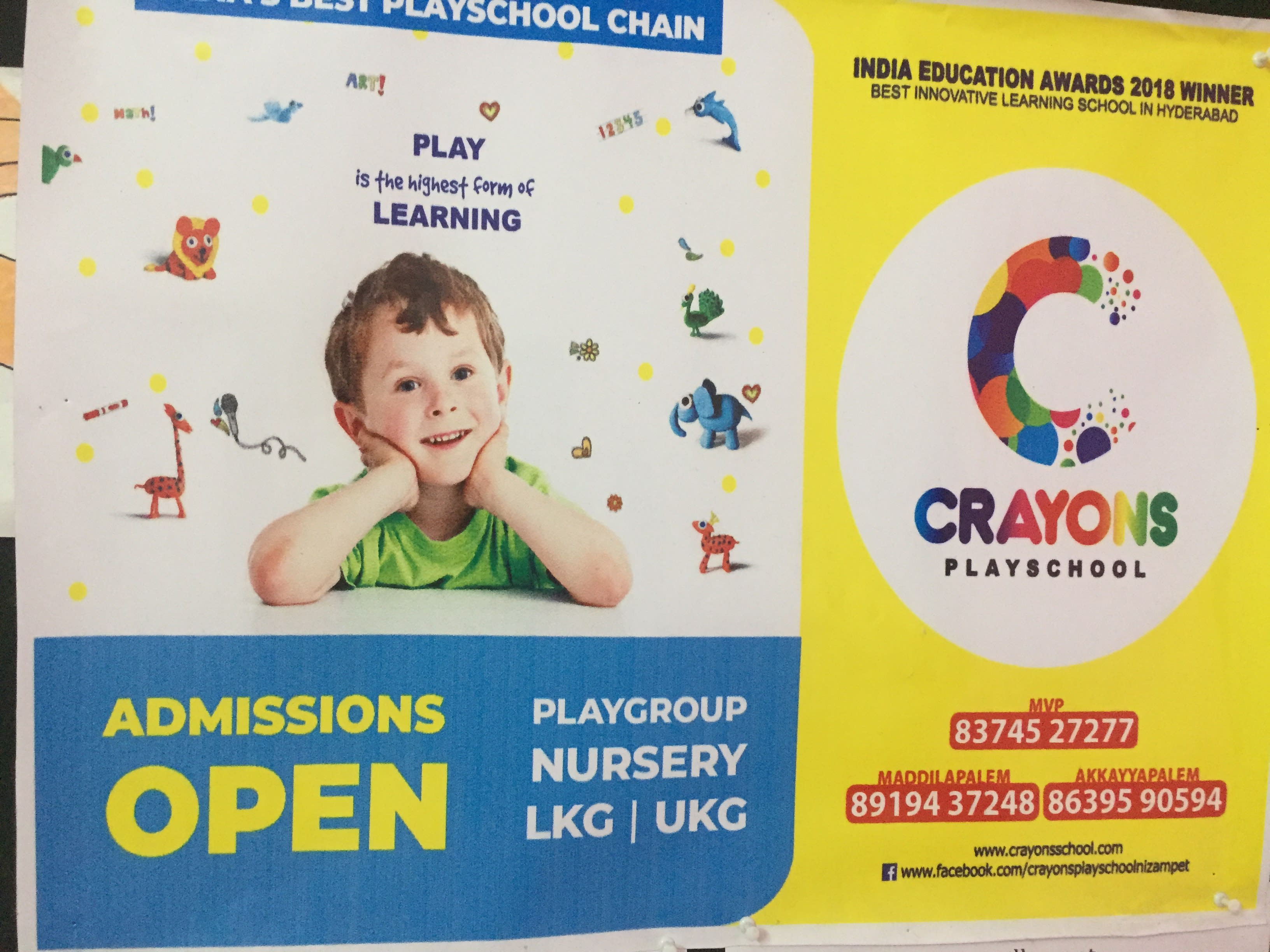 Crayons Playschool Maddilapalem Crèche & Nursery