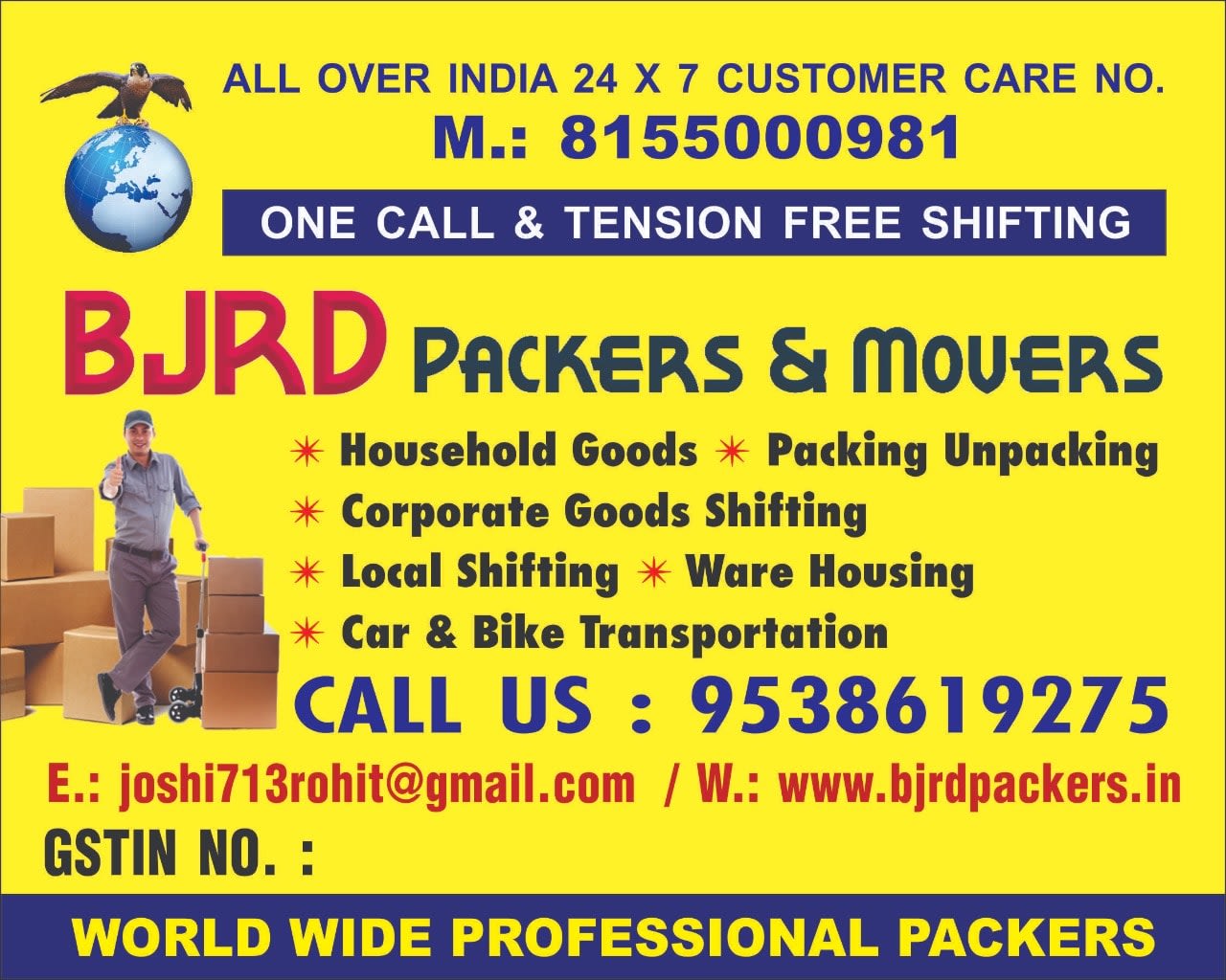 B J R D Packers And Movers