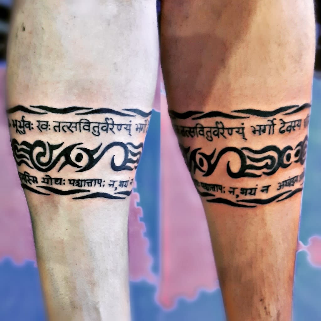 Trishul with Mantra Tattoo God Waterproof Men and Women Temporary Body  Tattoo  Amazonin Beauty