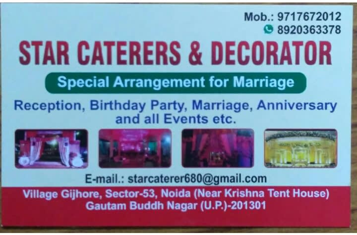 Star Caterers And Decorator