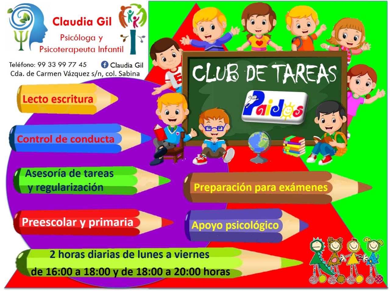Preescolar - Nuestros servicios - Club De Tareas - Psicólogo | Villahermosa