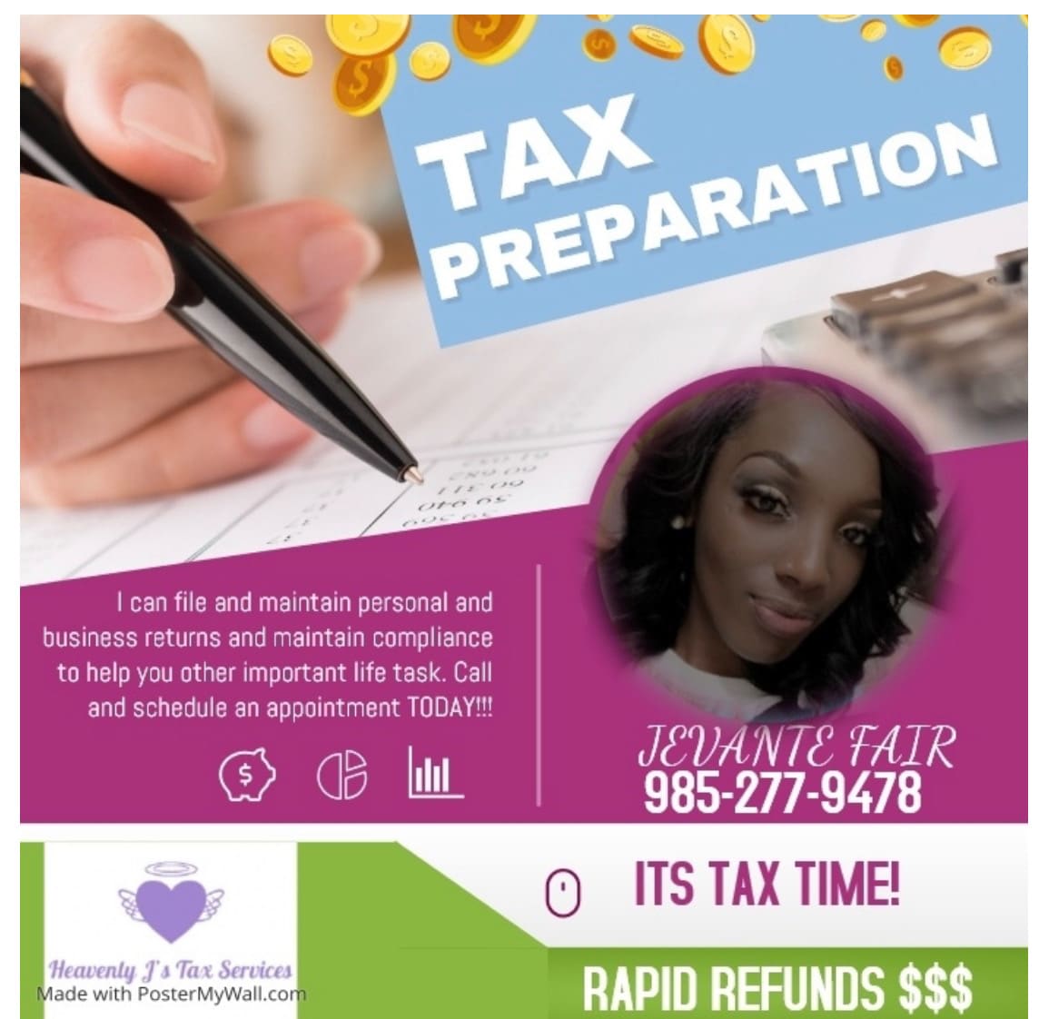 Heavenly J's Tax Services Hammond Tax Advisor