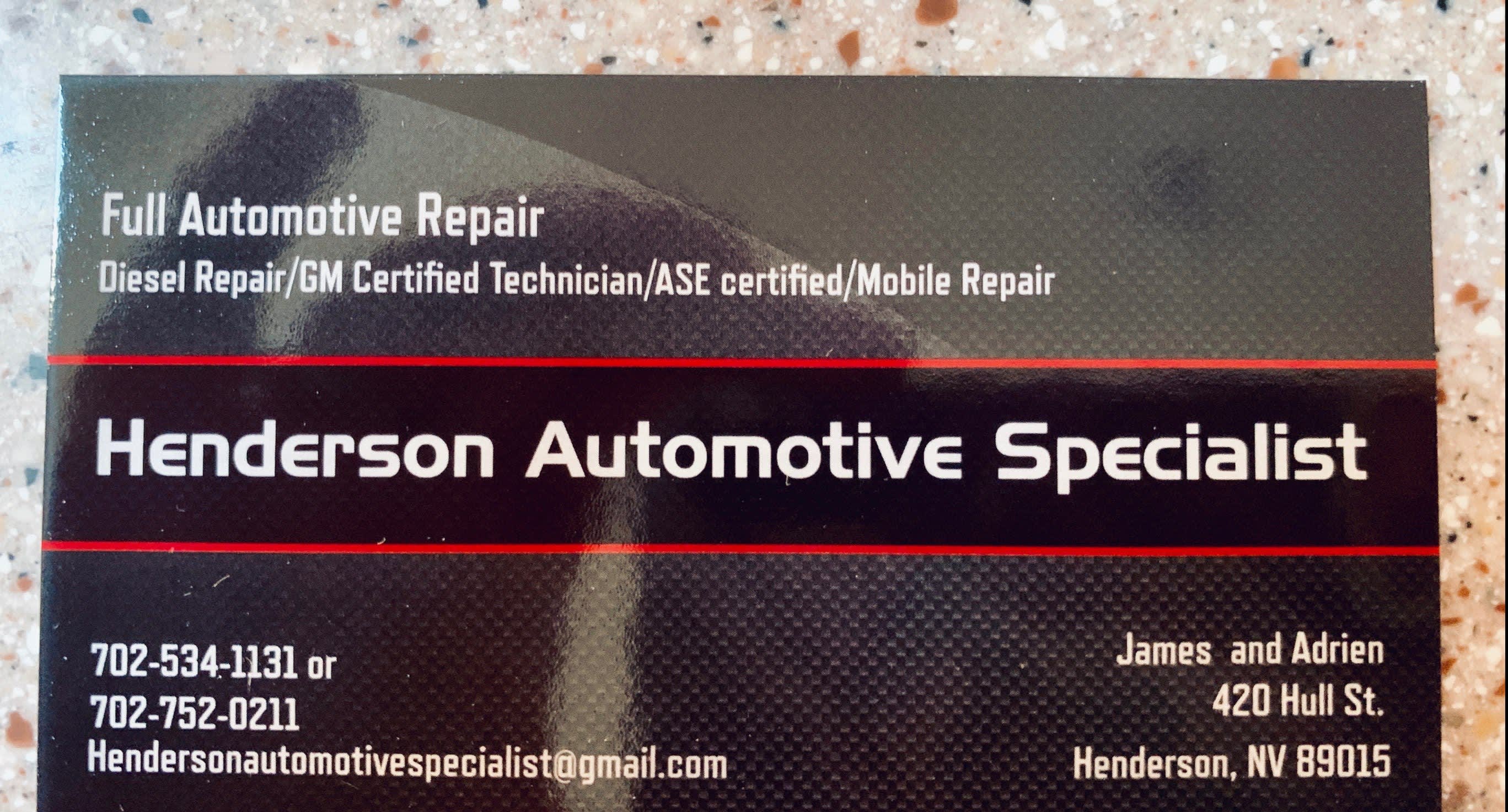 Henderson Automotive Specialist Auto Repair in Henderson