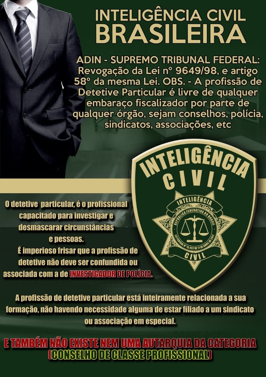 Detetive particular ( contra inteligência, inteligência e