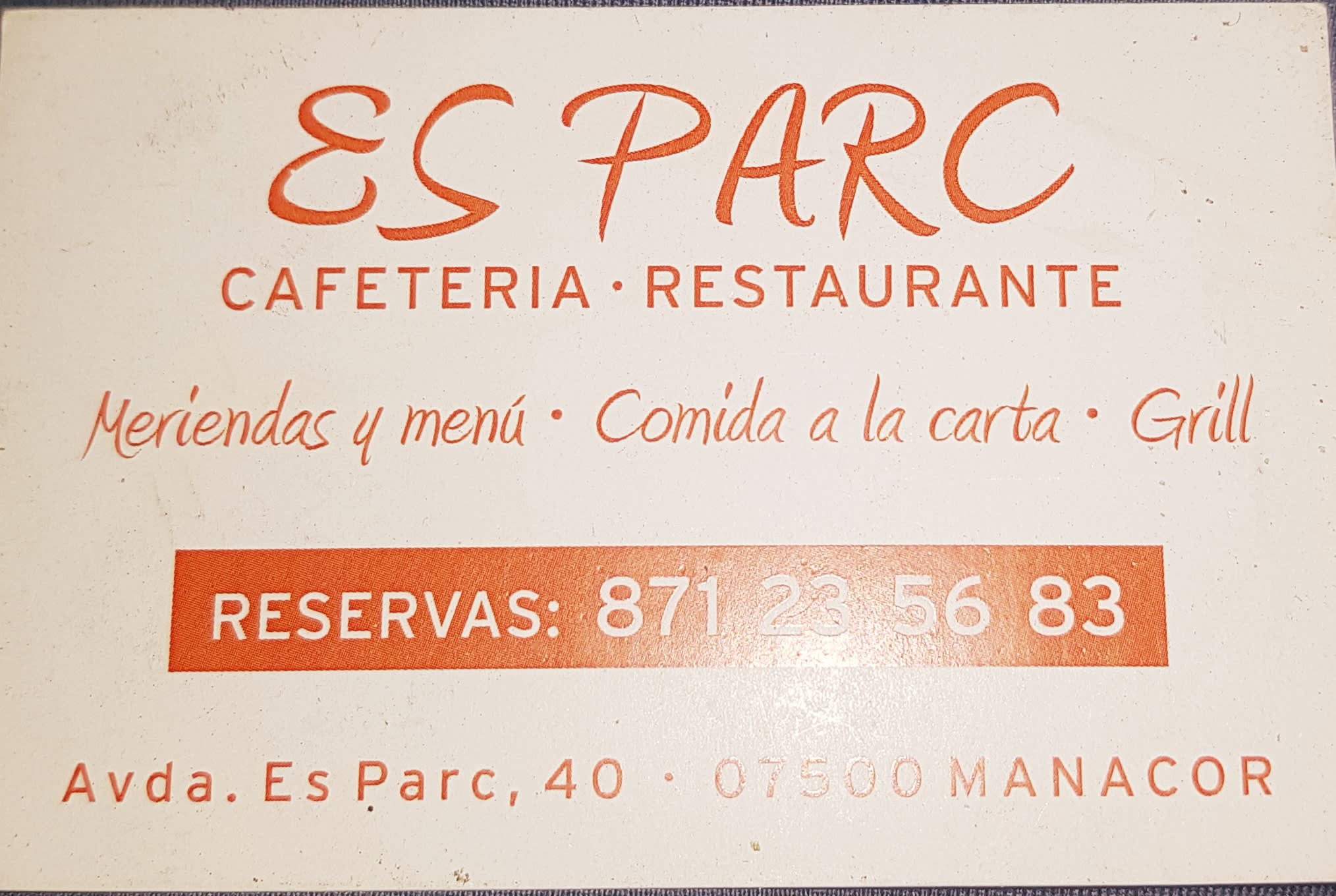 Cafetería y Restaurante Es Parc Manacor