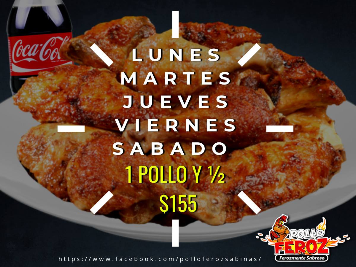 Pollería - Nuestro Menú - Pollo Feroz | Sabinas Pollería