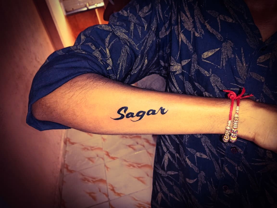 sagar name tattoo  YouTube