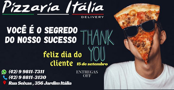 Area de entrega - Pizzaria Italia - Delivery
