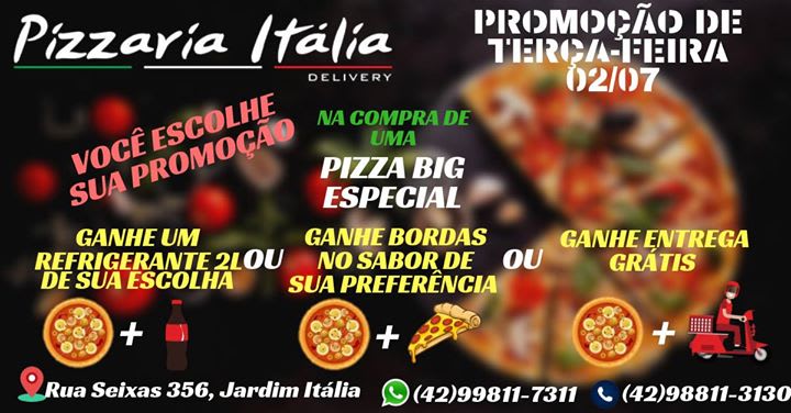 Area de entrega - Pizzaria Italia - Delivery