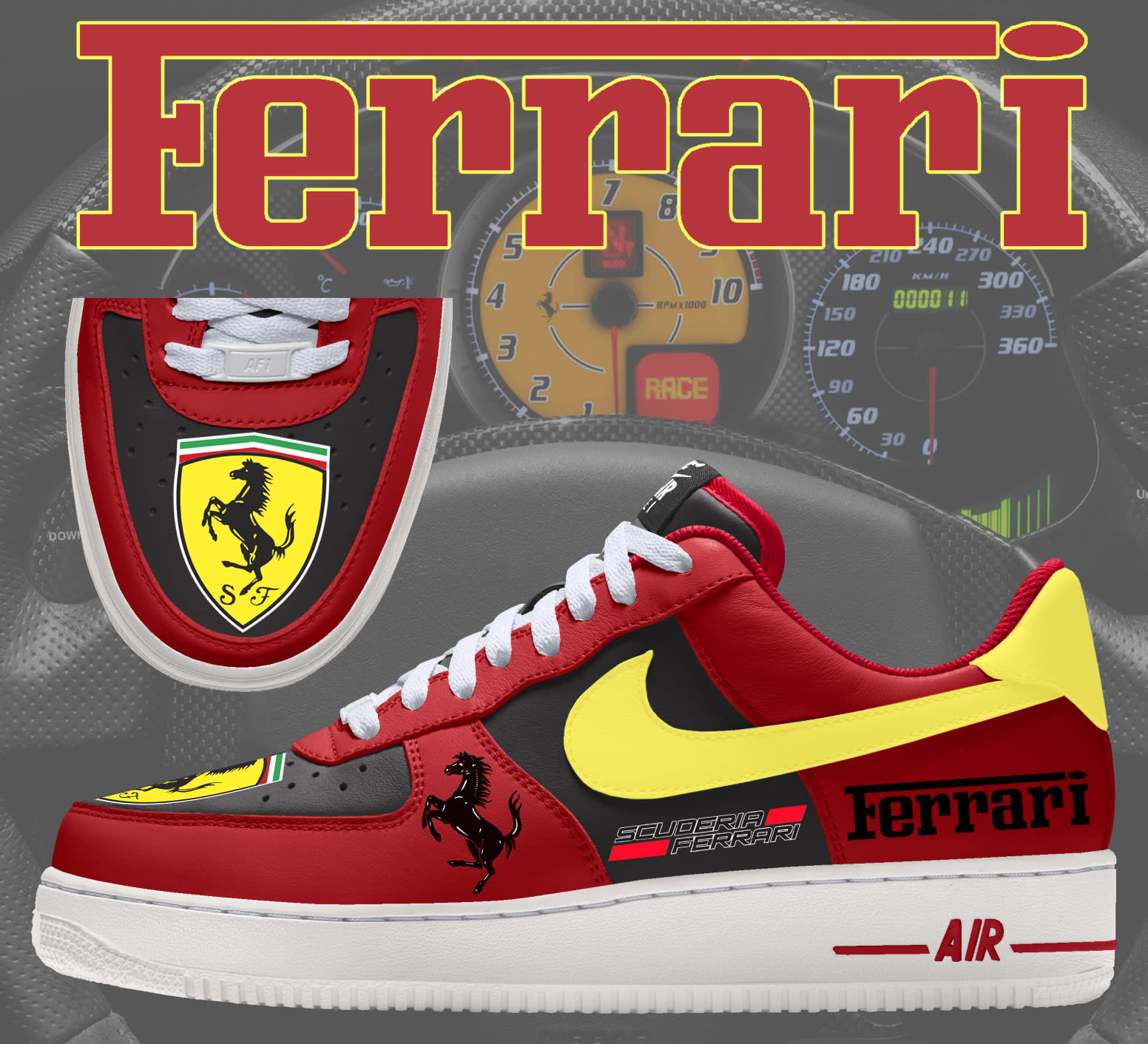 Custom AIR FORCE 1 black - Dragon (red) – TA Customs