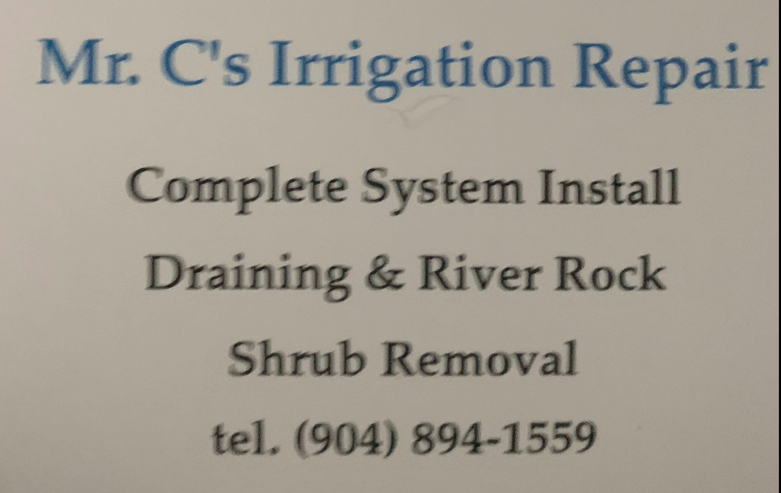 Mr C’s World Greatest Irrigation
