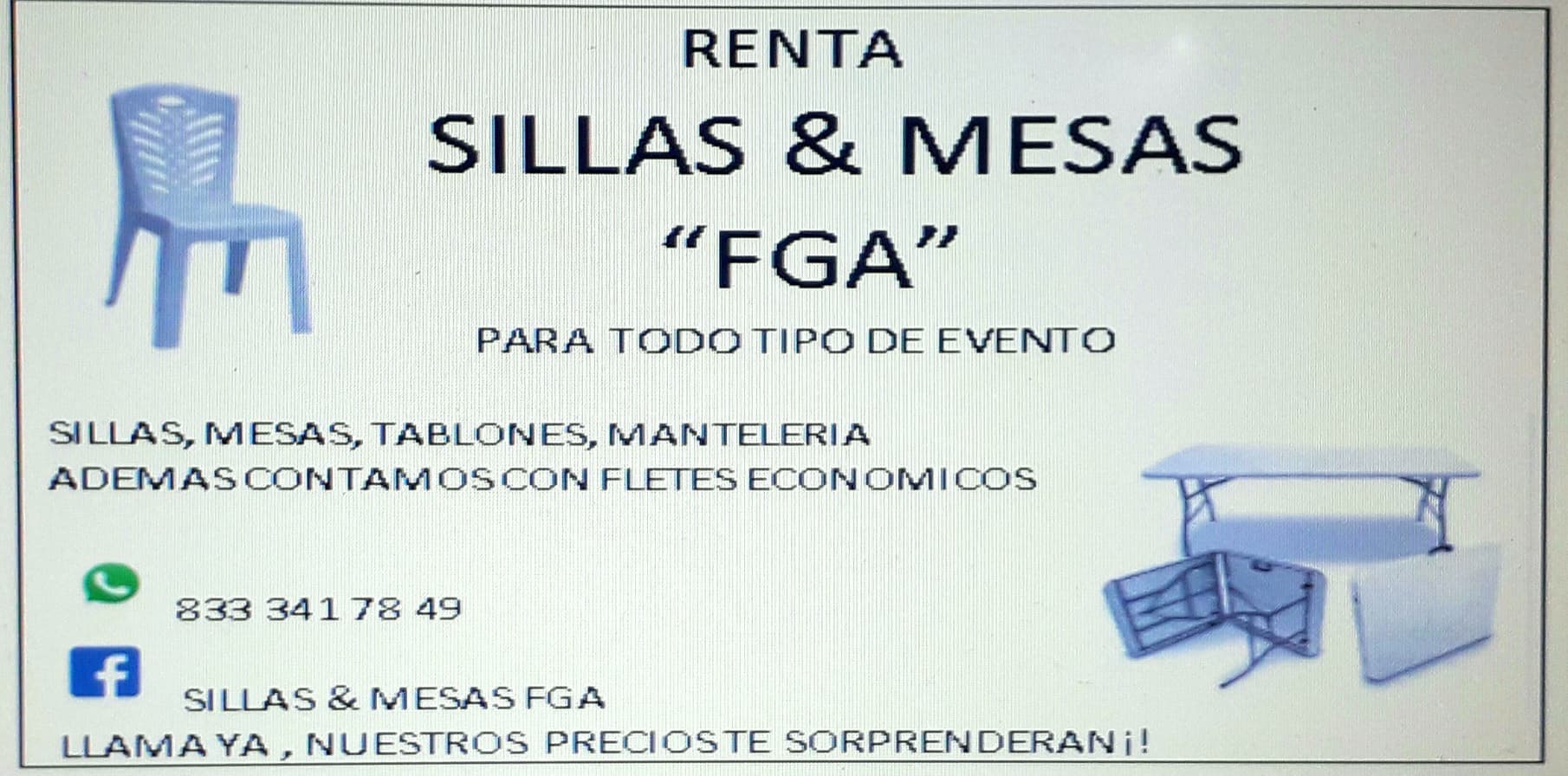 Sillas & Mesas Fga