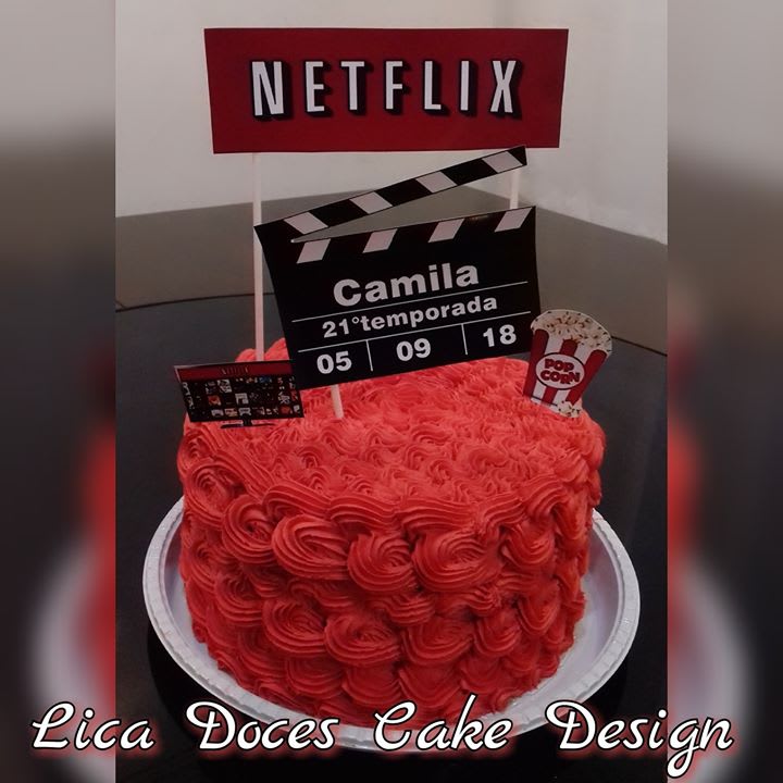 Bolo de hoje tema Maquiagem, - Lica Doces Cake Designer