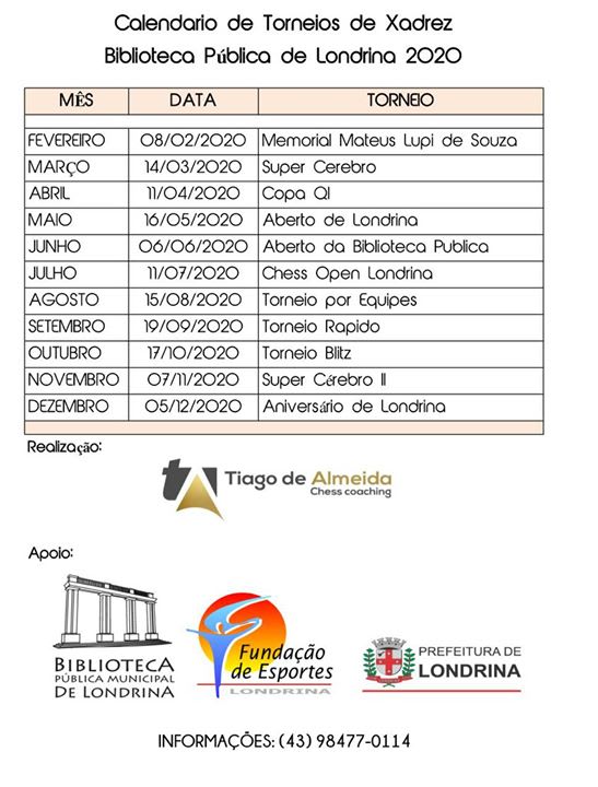 Torneio Super Cérebro de Xadrez movimenta a Biblioteca Pública no