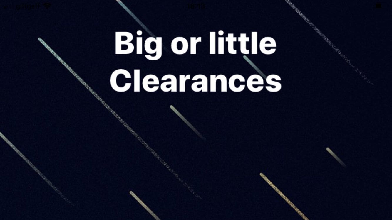 Big Or Little Clearances