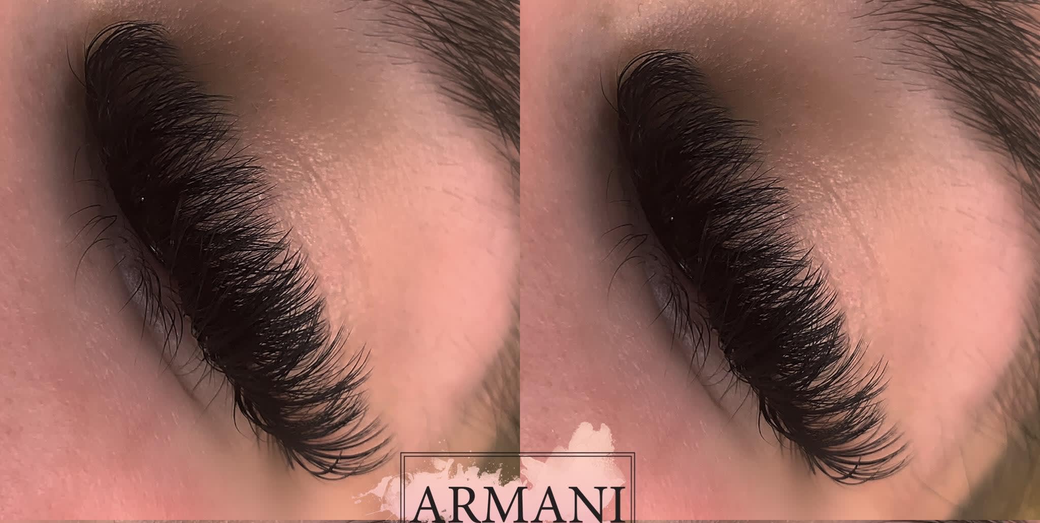 Full Set Russian Lashes Lash Extensions Armani Beauty