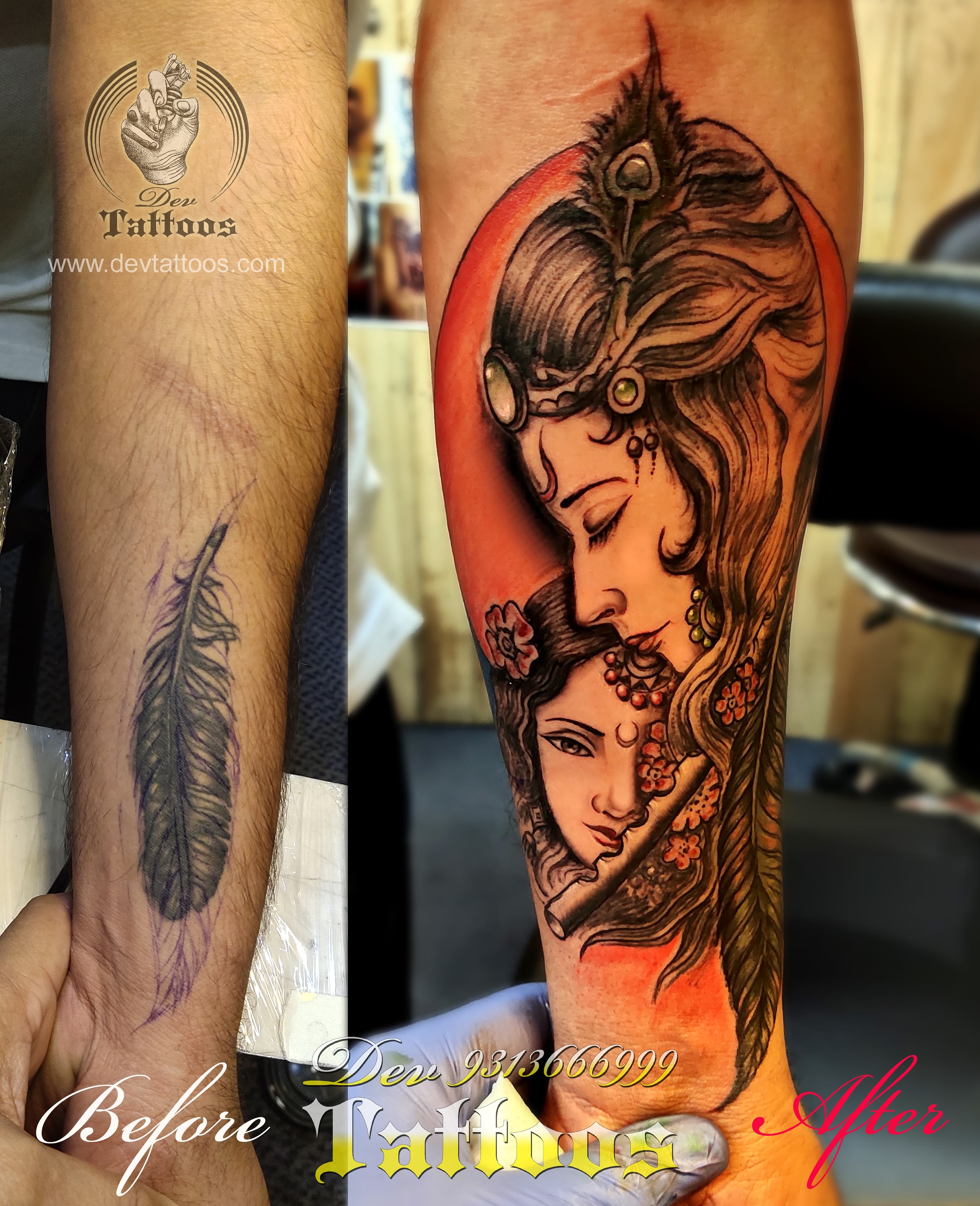 Amazing Shiv Parvati Tattoo - Tattoos Designs