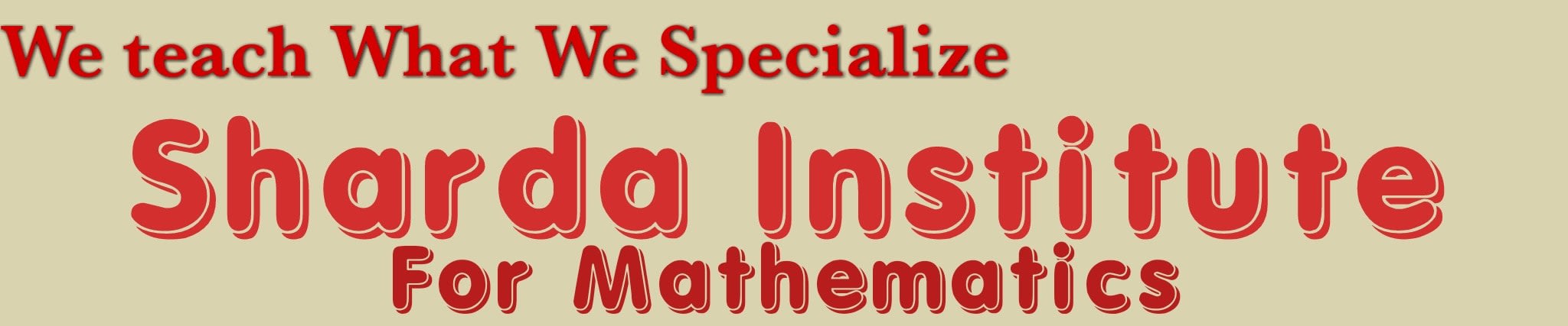 Sharda Institute Of Mathematics