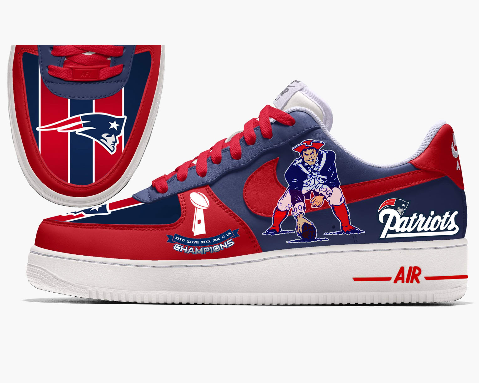 patriots nike air force 1 sneaker