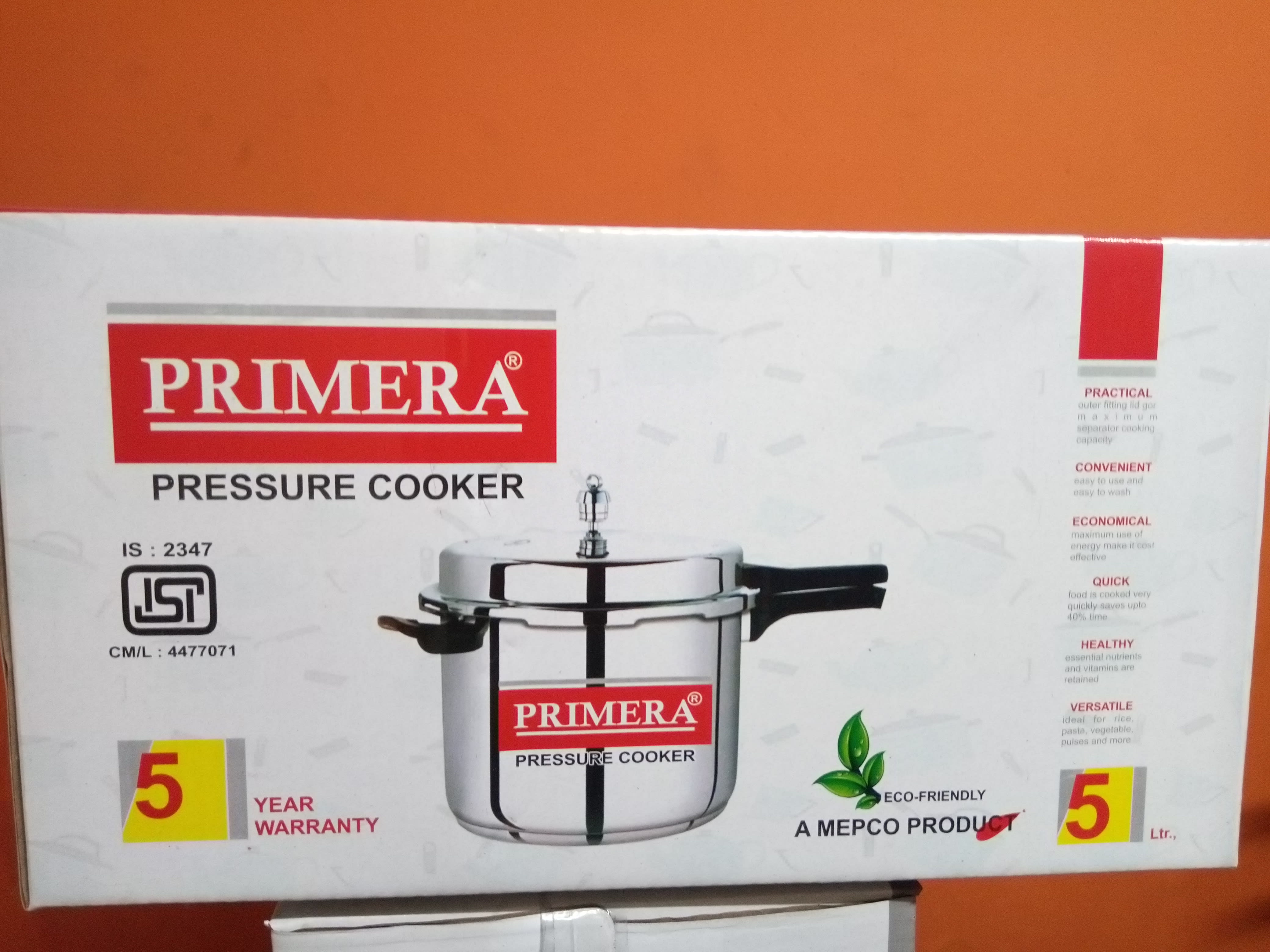 Primera pressure cooker 5 litre new arrivals