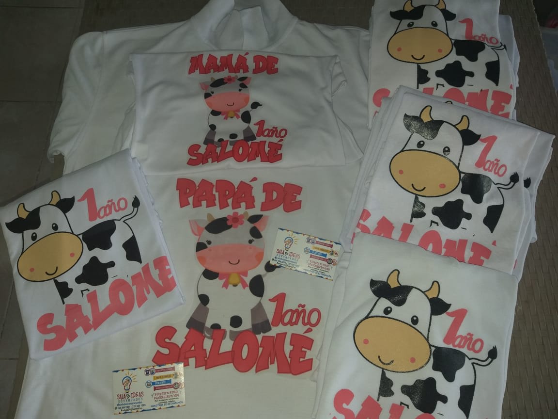 Elástico prototipo tambor Camisetas Familiares Inspiradas En Vaca Lola, Cumpleaños