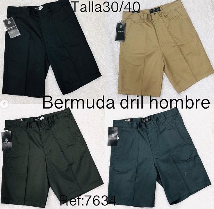 bermuda dril hombre