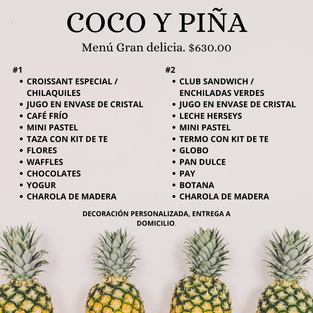 Coco Y Piña | Desayunos sorpresas en Xalapa-Enríquez