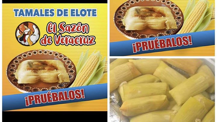 Tamales de elotes con costilla de cerdo y dulces - Menú - Tamales de Elote  Sazón de Veracruz | Cancún