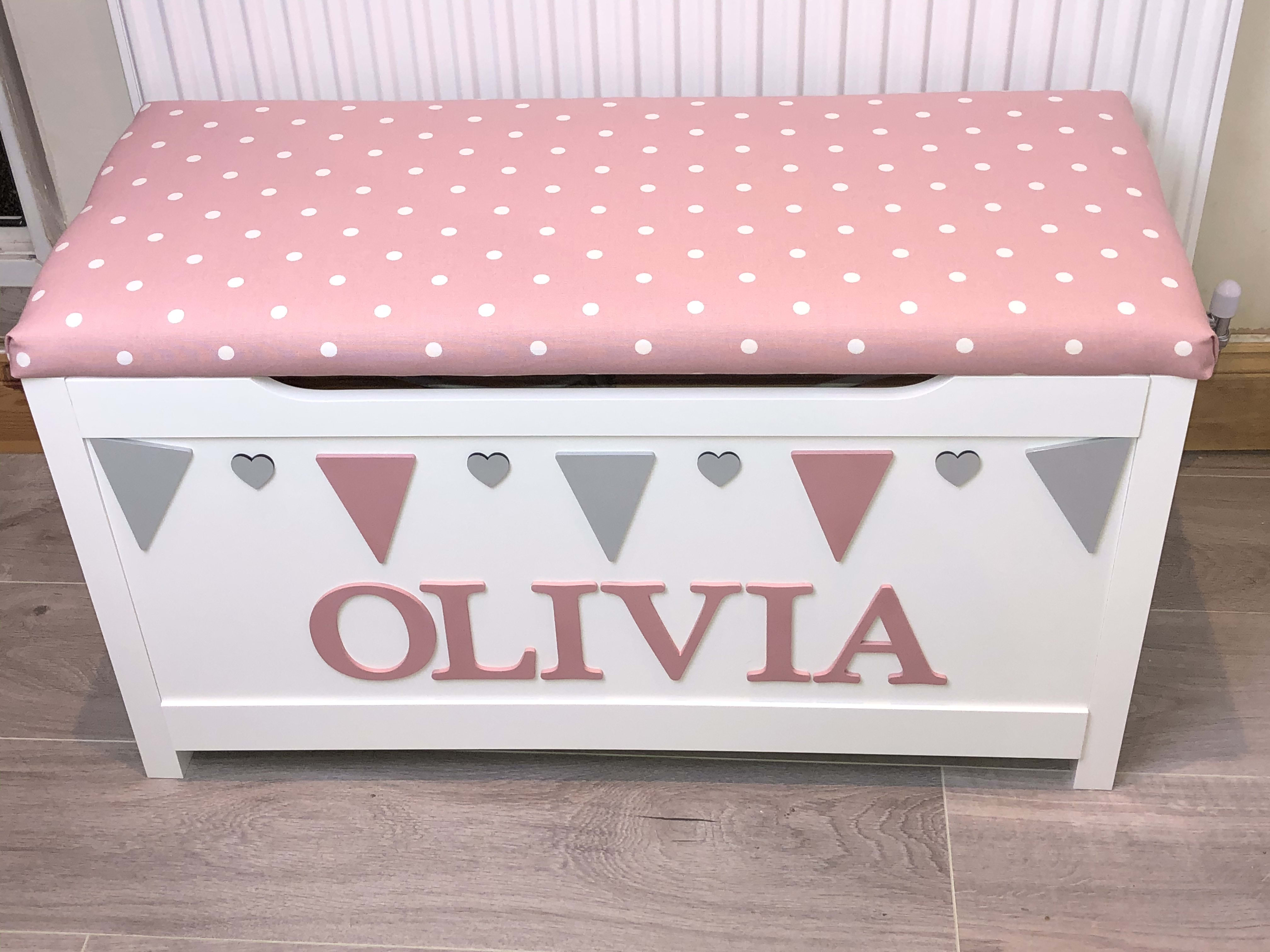 Grey Star Toy Box Free Postage) Toy Boxes Little Bow Chic