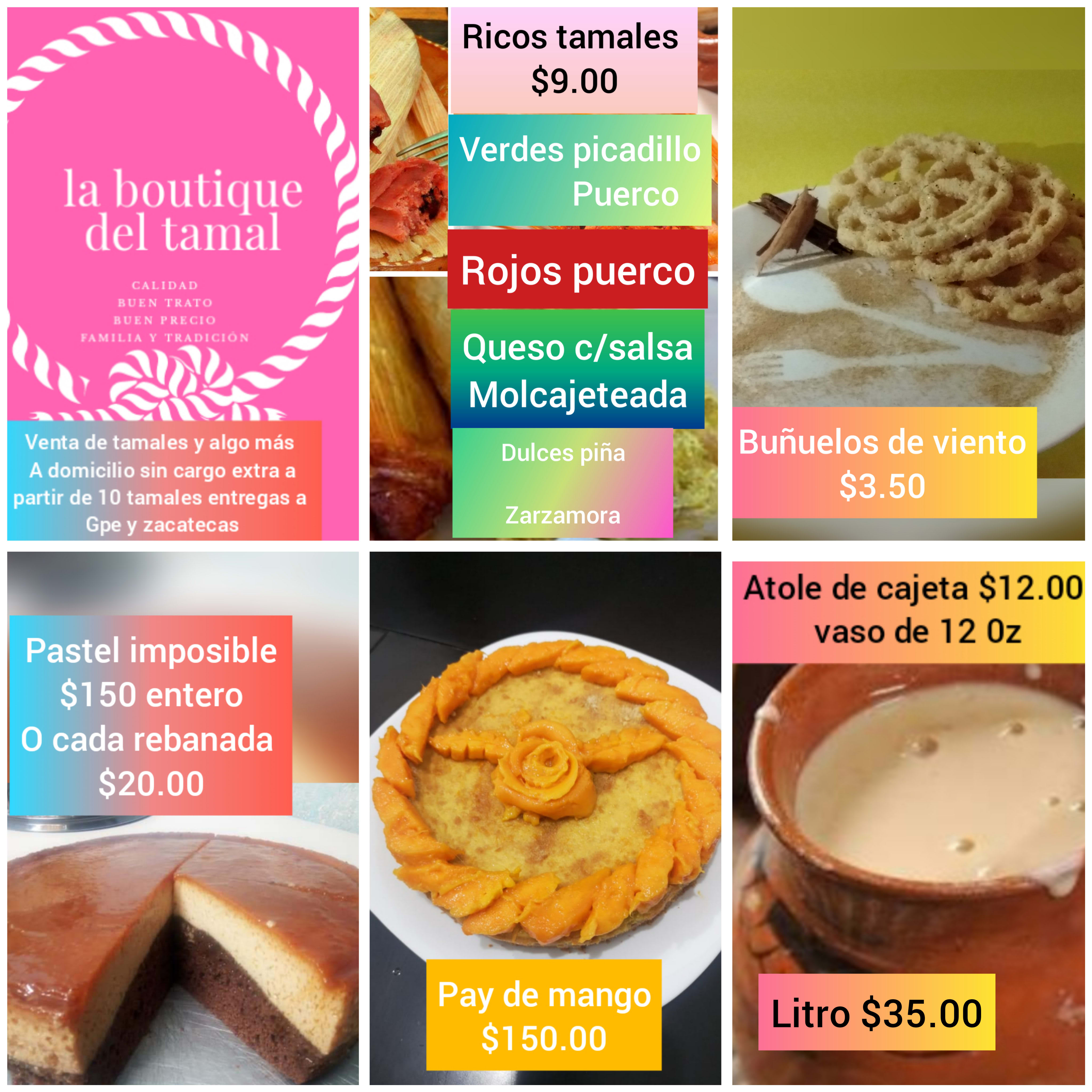 Pastel imposible - Nuestras opciones - La Boutique del Tamal | Zacatecas