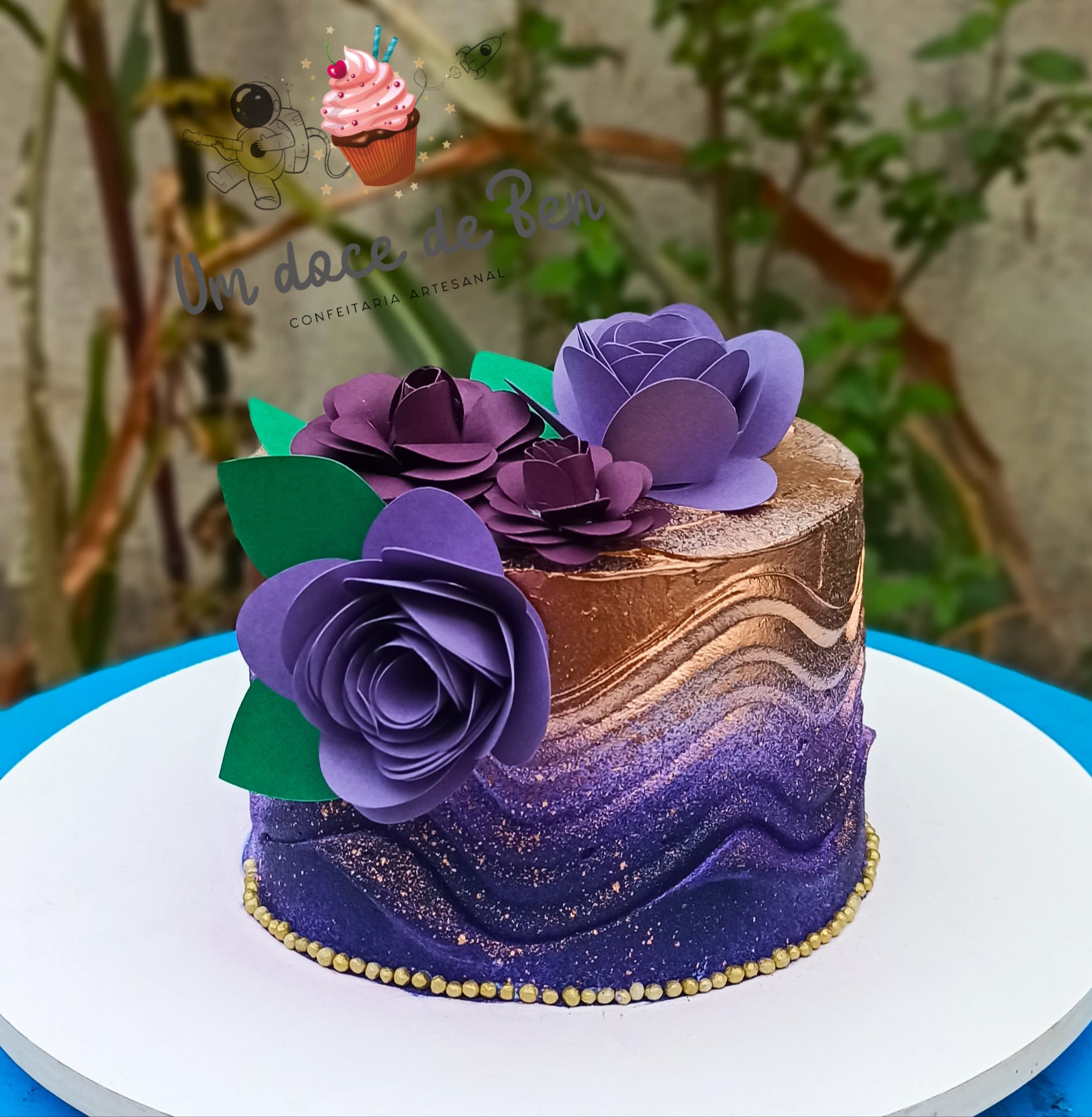 como fazer bolo glow cake lilás 