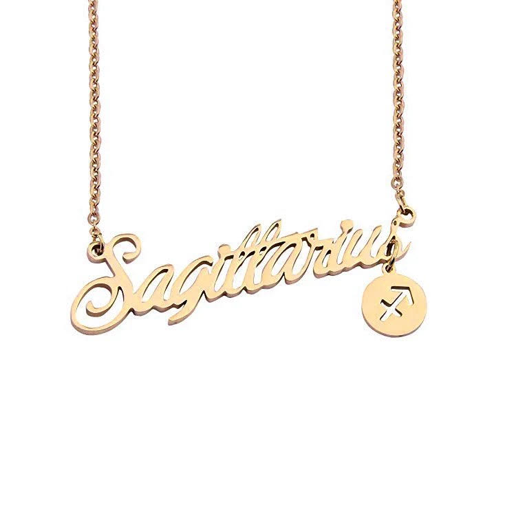 sagittarius word necklace