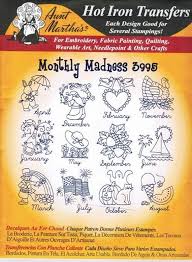 Aunt Martha's Iron On Transfer Patterns for Stitching, Embroidery, Fabric  Paint