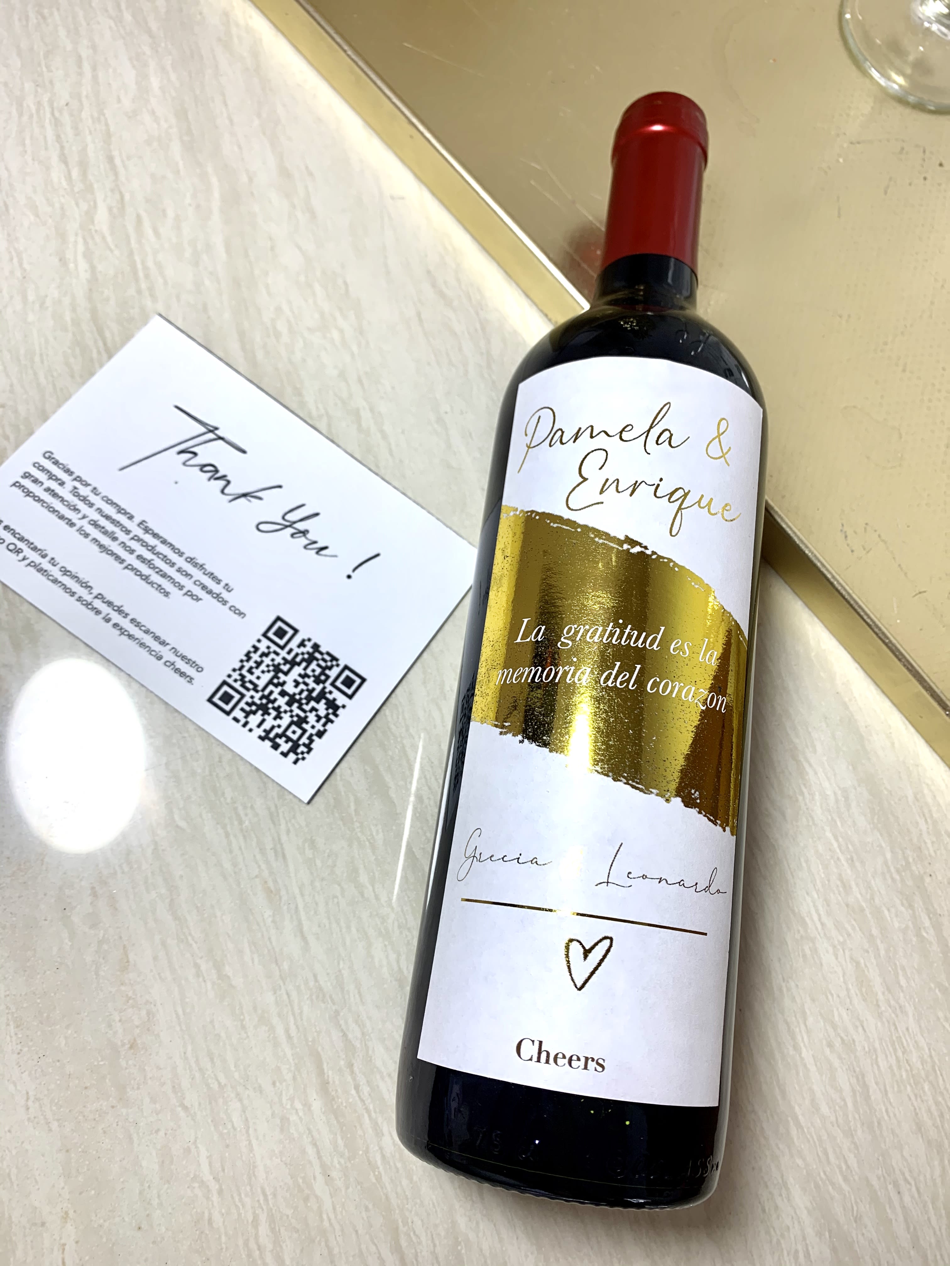 Botella personalizada en caja - BOTELLA PERSONALIZADA - Cheers