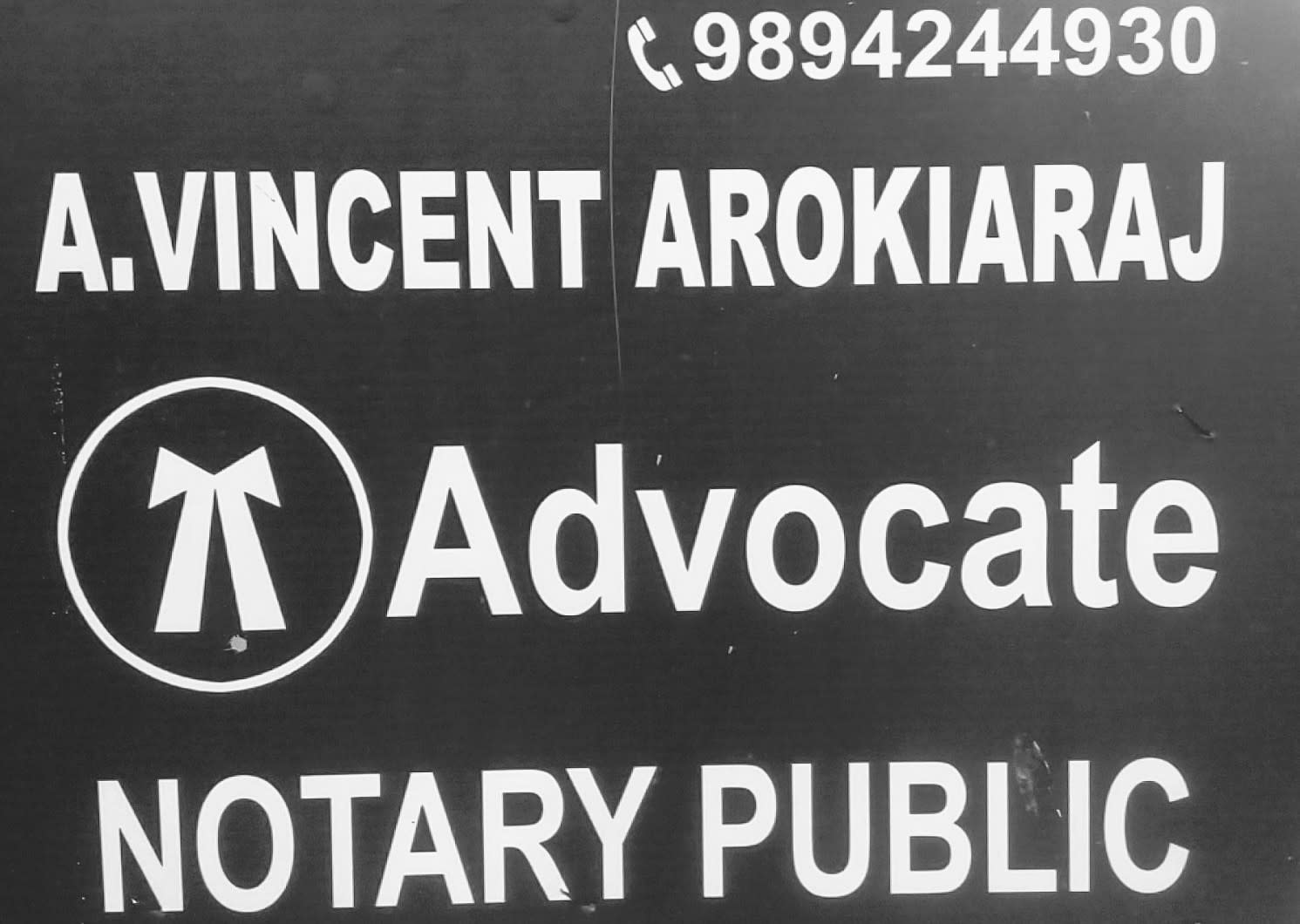 Vincent Arokiaraj Advocate Notary Public