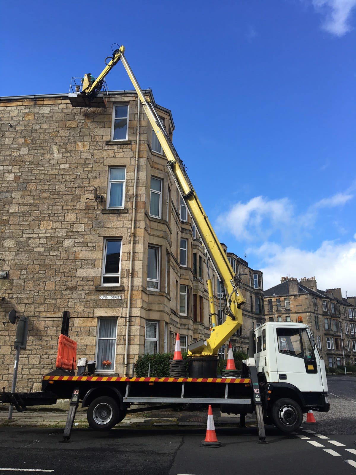 Working At Height We Offer Cherry Picker Hire Glasgow Roofer
