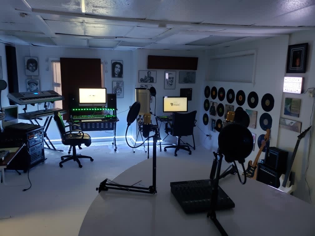 Recording studio interior for Sparktacular Studios INC