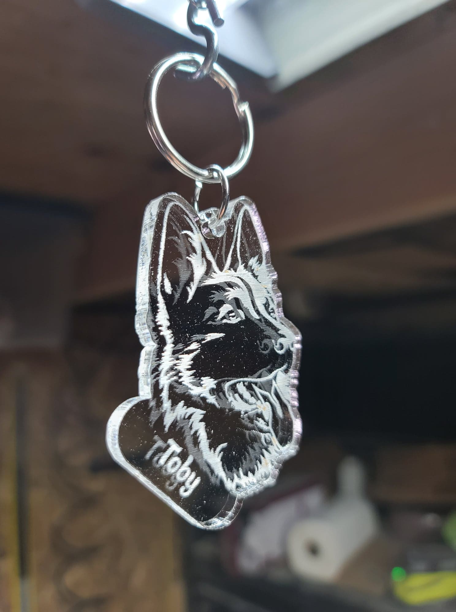 Dog Keychain - Laser Cut Acrylic –
