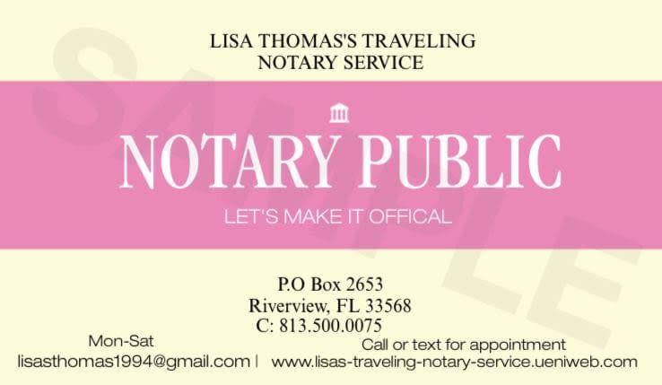 Lisa’s Traveling Notary Service