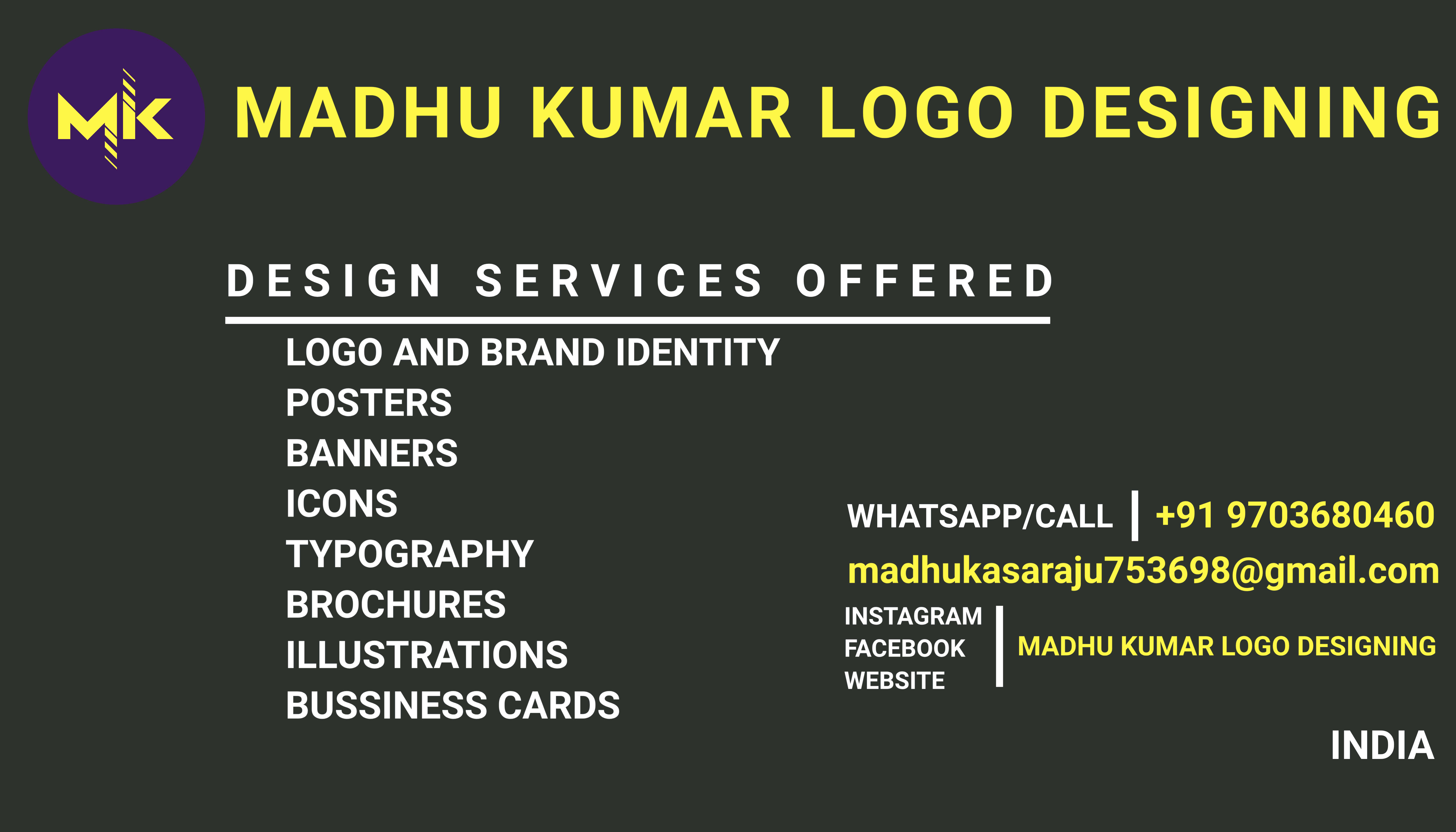 Business Cards Designing Madhu Kumar Logo Designing Logo Designer Hyderabad