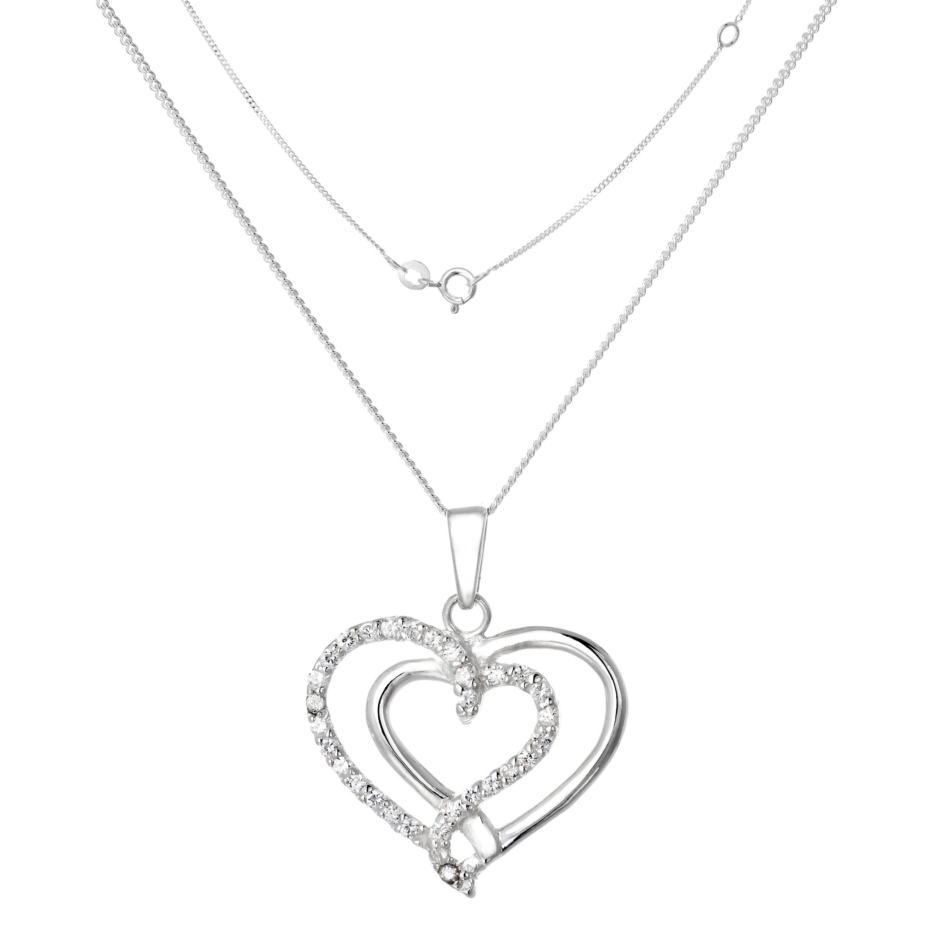 Sterling Silver Hearts Necklace Necklaces Joyful Jewellery