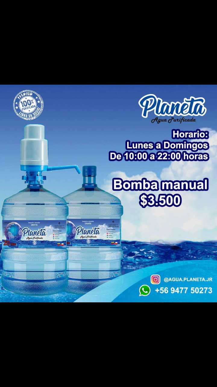 Recarga - Agua purificada - Agua Purificada Planeta - Entrega de agua |  Santiago