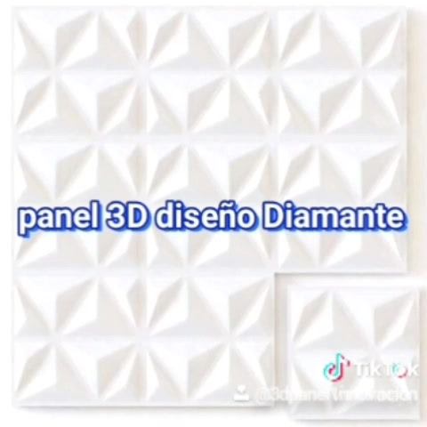 PANEL 3D MODELO LAKE 50 CM X 50 CM DECOMODE COLOR BLANCO CAJA C/12PZ
